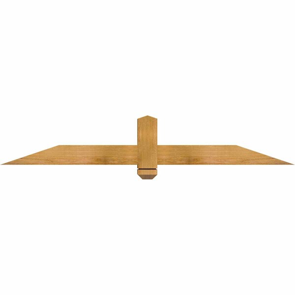 Ekena Millwork Eugene Rough Sawn Timber Gable Bracket, Western Red Cedar, 60"W x 10"H x 4"D x 4"F, 4/12 Pitch GBW060X10X0404EUG00RWR - main